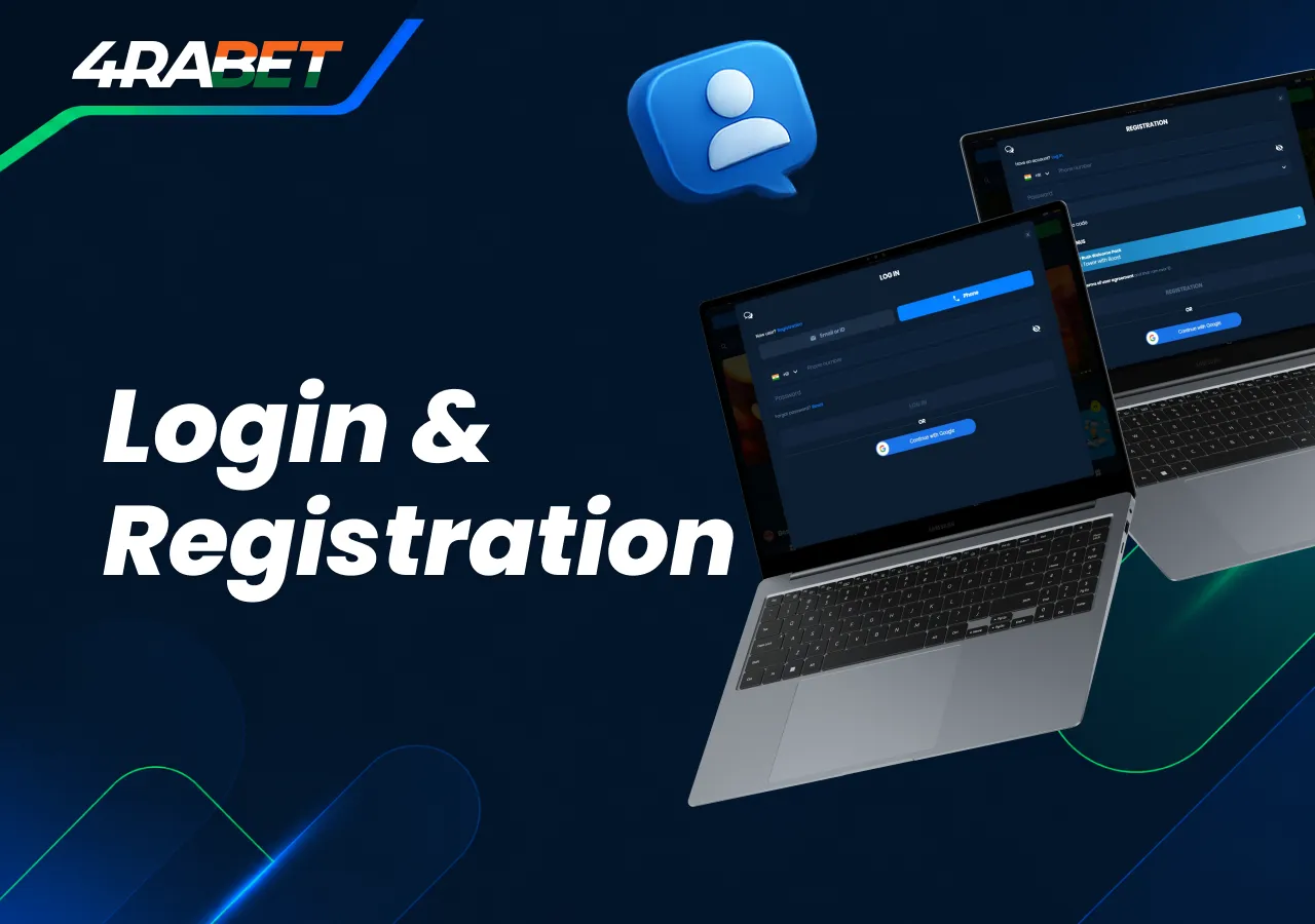 4rabet login and registration options