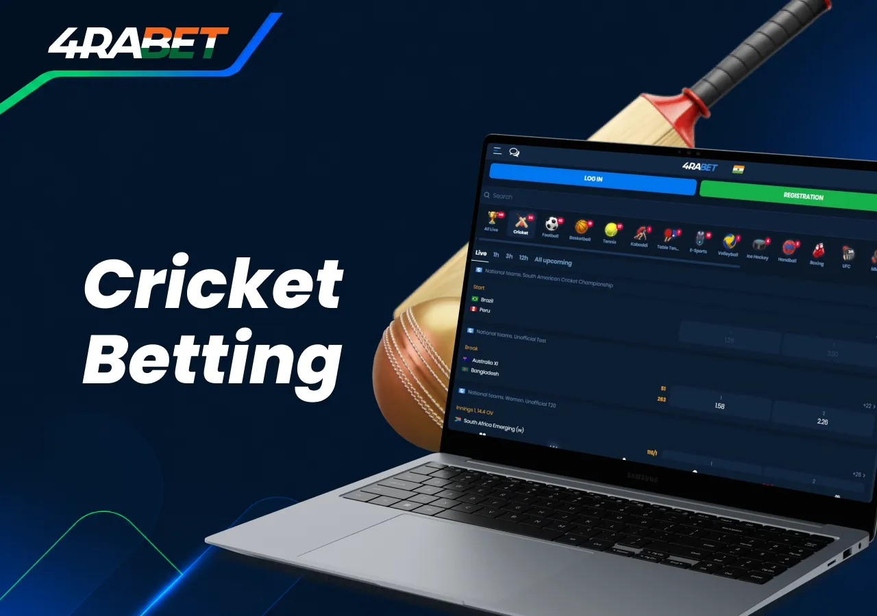 4rabet cricket betting markets and match odds